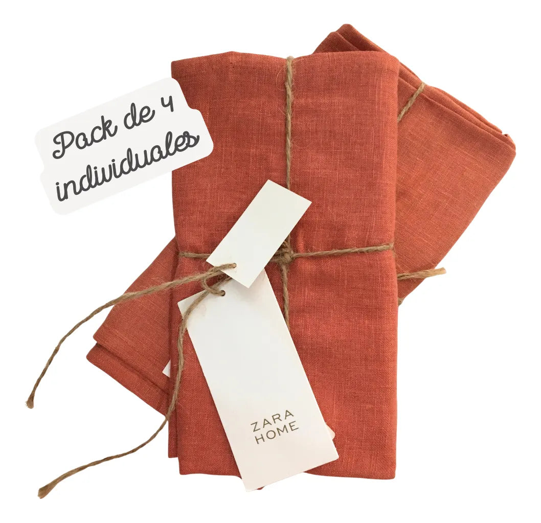 Zara Home Mantel Individual O Servilleta De Lino (4 Unid)