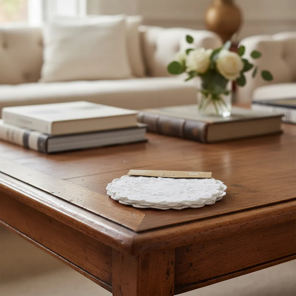 Zara Home Posavaso De Tela Bordada, Lavable, Paquete De 4