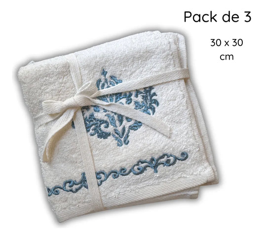 Zara Home Toalla Individual De Algodón 30 X 30 Cm, Pack De 3