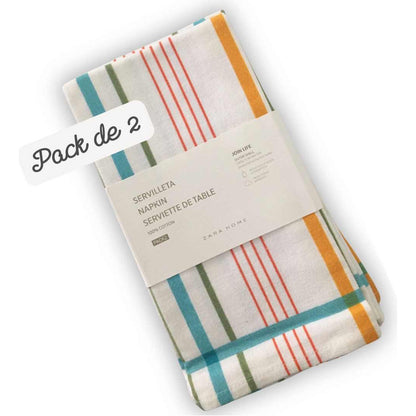 Zara Home Mantel Individual O Servilleta De Tela (2 Pack)