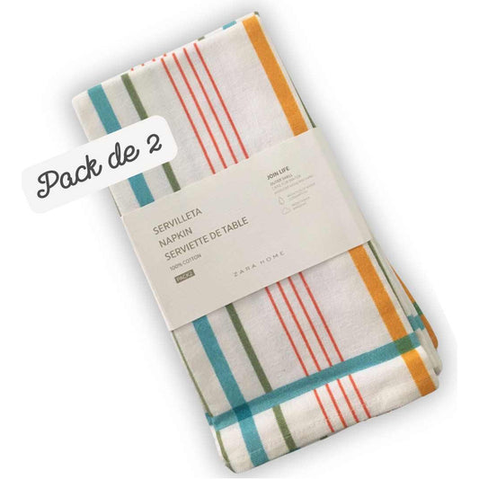 Zara Home Mantel Individual O Servilleta De Tela (2 Pack)