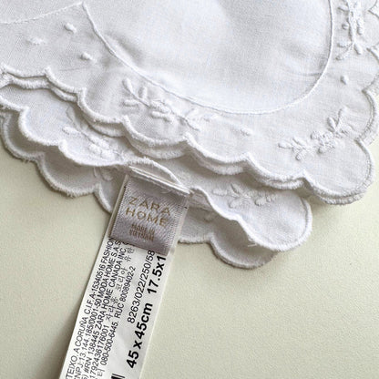 Zara Home Mantel Individual, Servilleta De Tela Bordados (2 Pack)