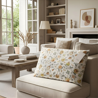 Zara Home Forro Cojín Rectangular Flores Elegantes 50x30 Cm