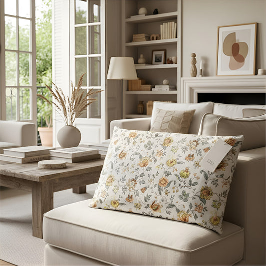 Zara Home Forro Cojín Rectangular Flores Elegantes 50x30 Cm