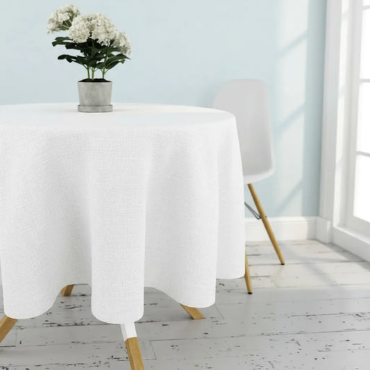 Zara Home Mantel Redondo 100% Lino, Mesa De 4-6 Personas