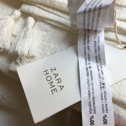 Zara Home Manta Para Cama O Sofá, Mantel 100% Natural