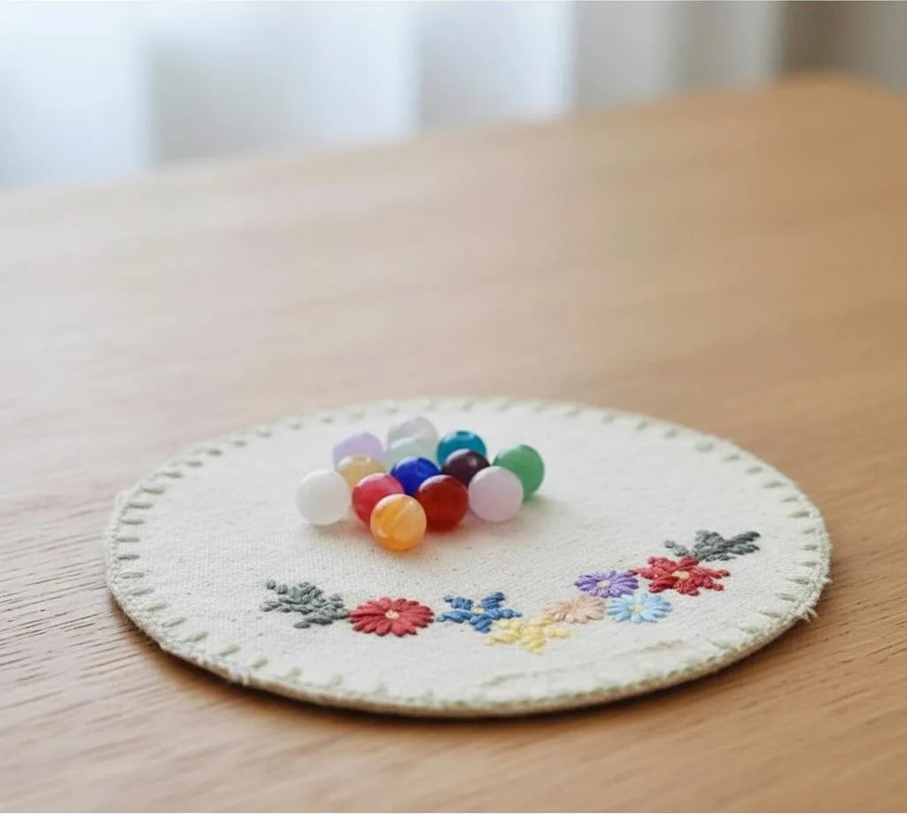 Zara Home Posavaso De Tela Bordada con Flores, Lavable, Paquete De 4