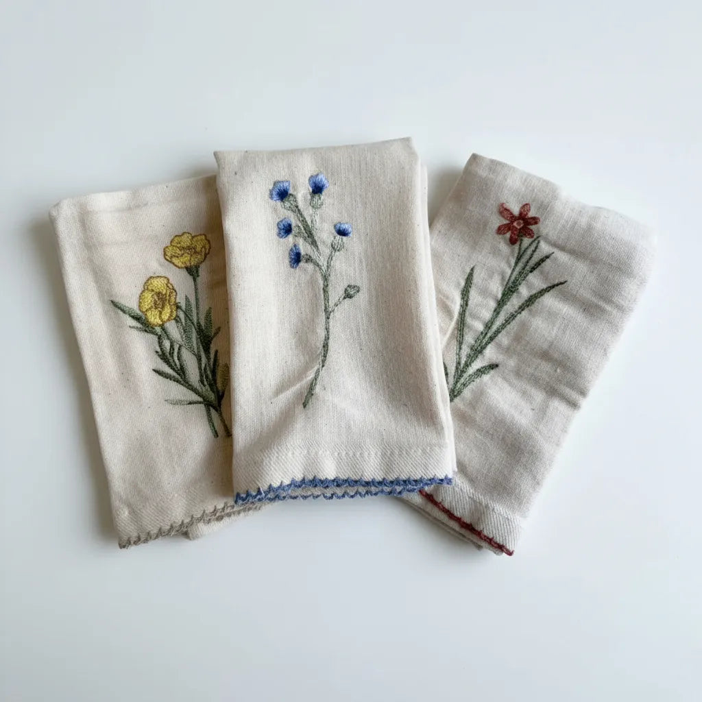 Zara Home Mantelito Individual, Servilleta De Tela Con Bordado (Pack de 3)