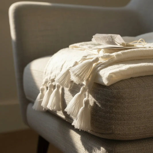 Zara Home Manta Para Cama O Sofá, Mantel 100% Natural