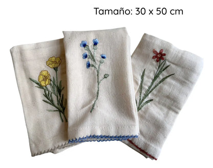 Zara Home Mantelito Individual, Servilleta De Tela Con Bordado (Pack de 3)