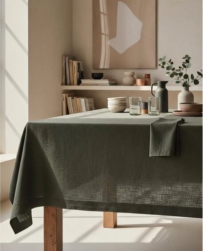 Zara Home Mantel Rectangular 100% Lino, Mesa De 6-8 Puestos