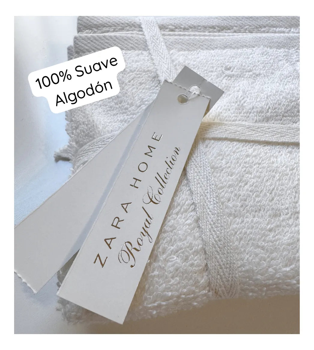 Zara Home Toalla Individual De Algodón 30 X 30 Cm, Pack De 3