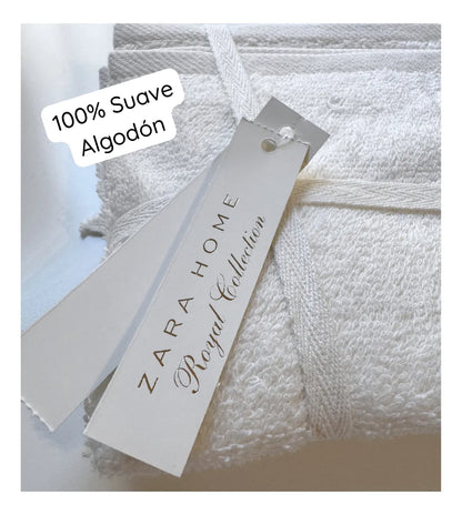 Zara Home Toalla Individual De Algodón 30 X 30 Cm, Pack De 3